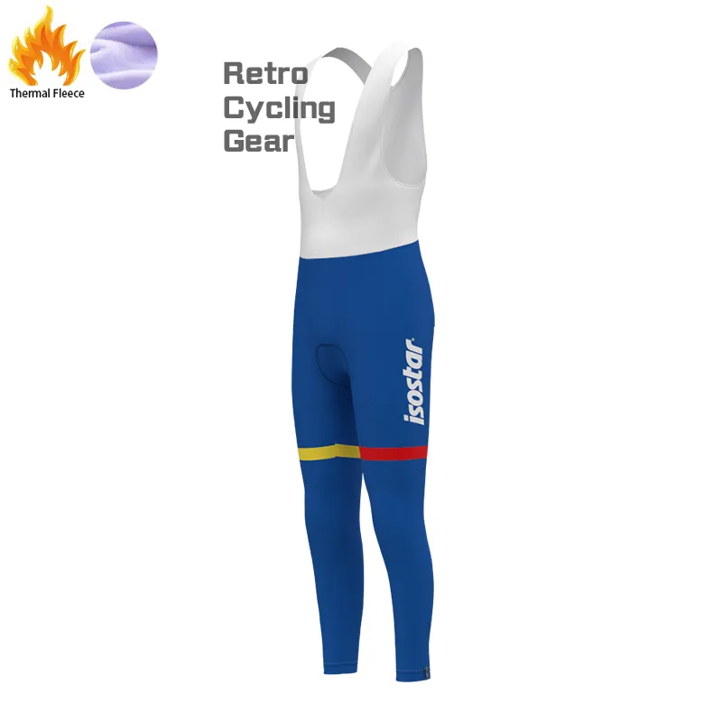 1980s Panasonic Fleece Retro Cycling Bib Pants