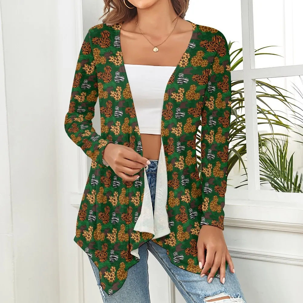 Animal Prints Women's Short Cardigan