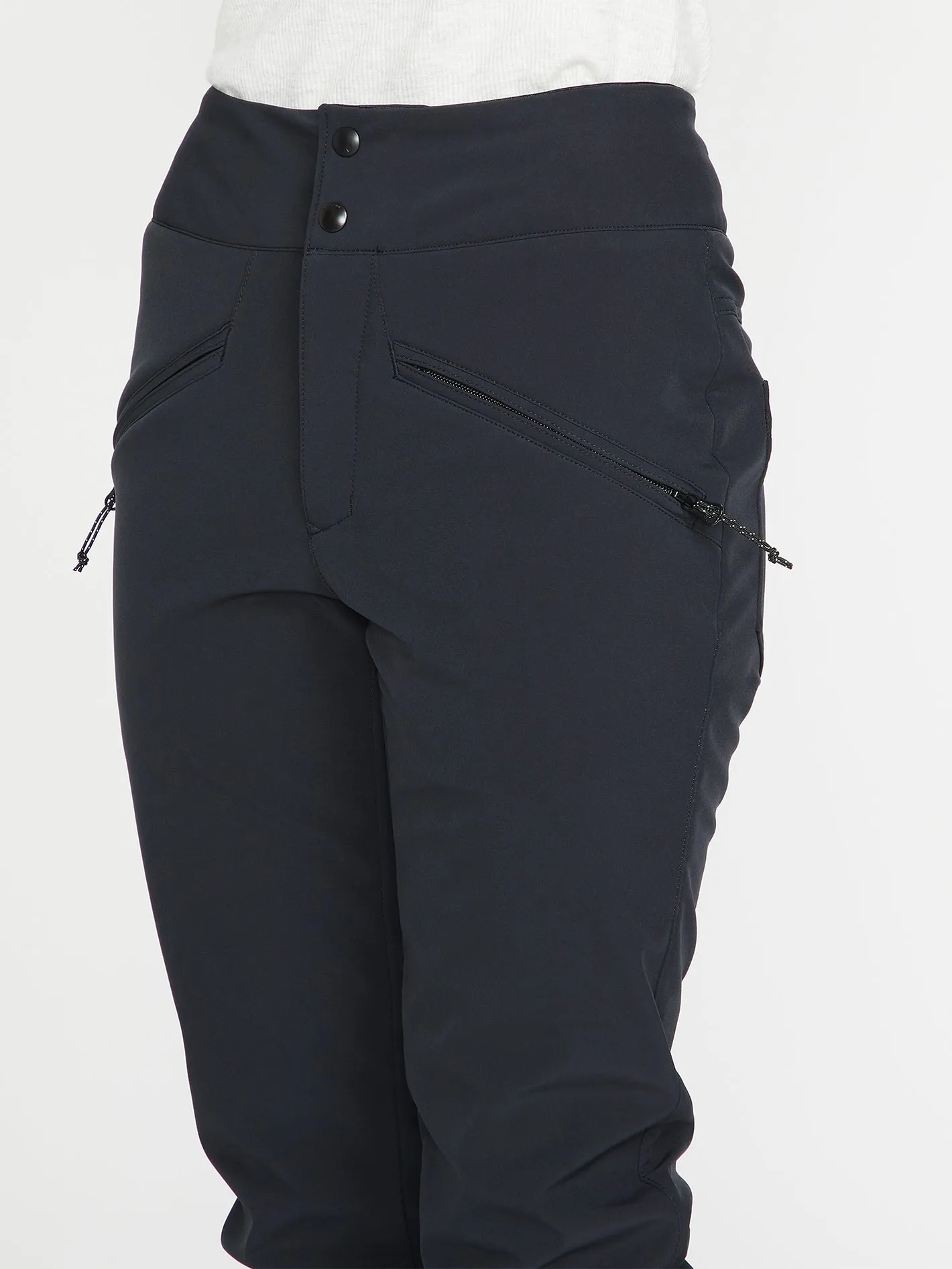 Battle Stretch High Rise Trousers - Black