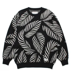 Bonsir Vintage Leaf Trees Patchwork Pullover Sweaters for Men and Women Crew Neck Baggy Casual Knitted Sweater Oversized Clothes