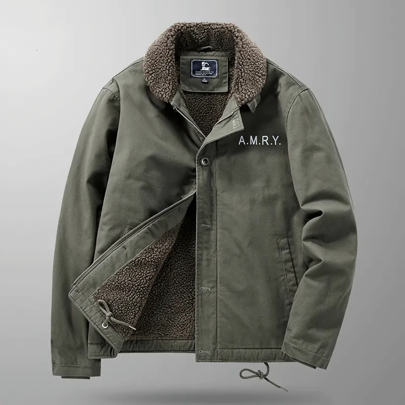 Casual Military Jackets Without a Hood / Buttons Zipper Thicken Jacket / Windproof Solid Outerwear