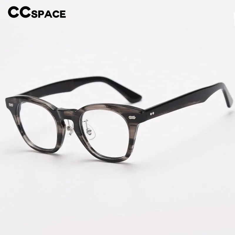 CCspace Unisex Full Rim Square Acetate Fiber Eyeglasses 55683