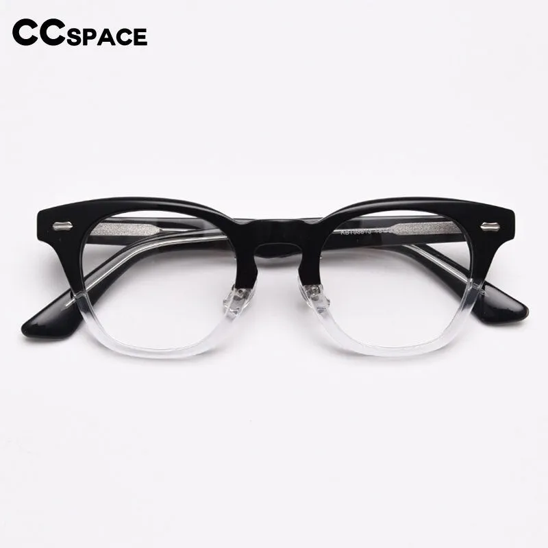 CCspace Unisex Full Rim Square Acetate Fiber Eyeglasses 55683