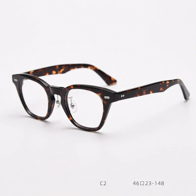 CCspace Unisex Full Rim Square Acetate Fiber Eyeglasses 55683