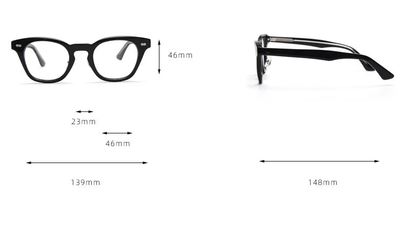 CCspace Unisex Full Rim Square Acetate Fiber Eyeglasses 55683