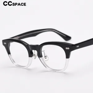 CCspace Unisex Full Rim Square Acetate Fiber Eyeglasses 55683