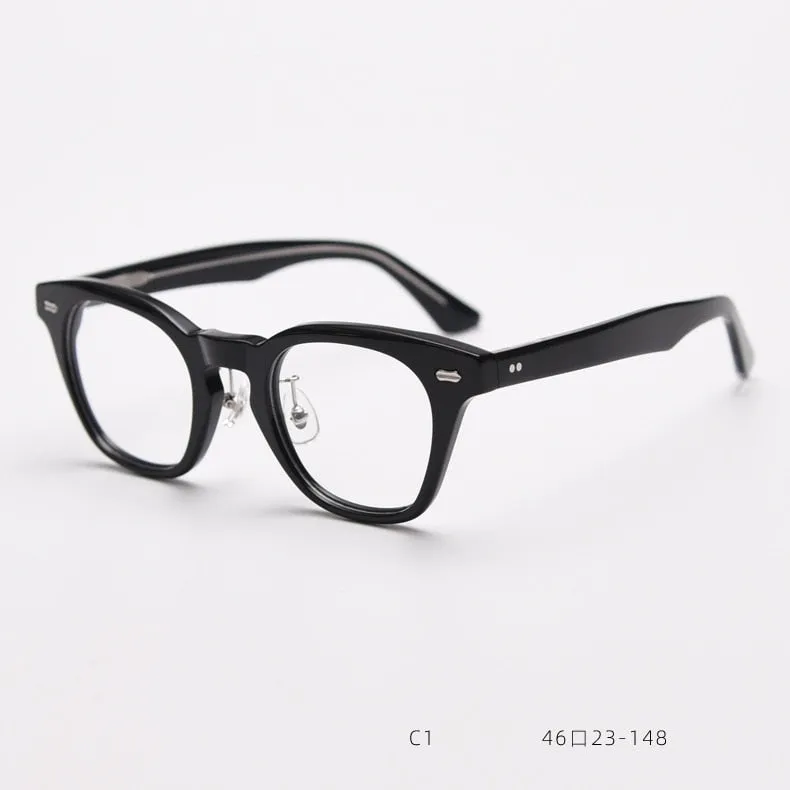 CCspace Unisex Full Rim Square Acetate Fiber Eyeglasses 55683