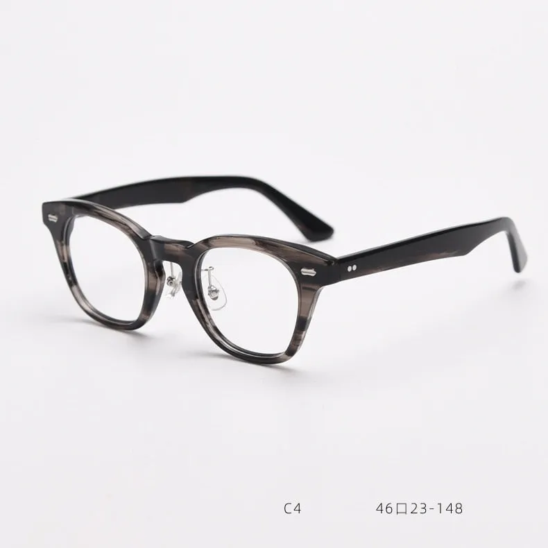 CCspace Unisex Full Rim Square Acetate Fiber Eyeglasses 55683