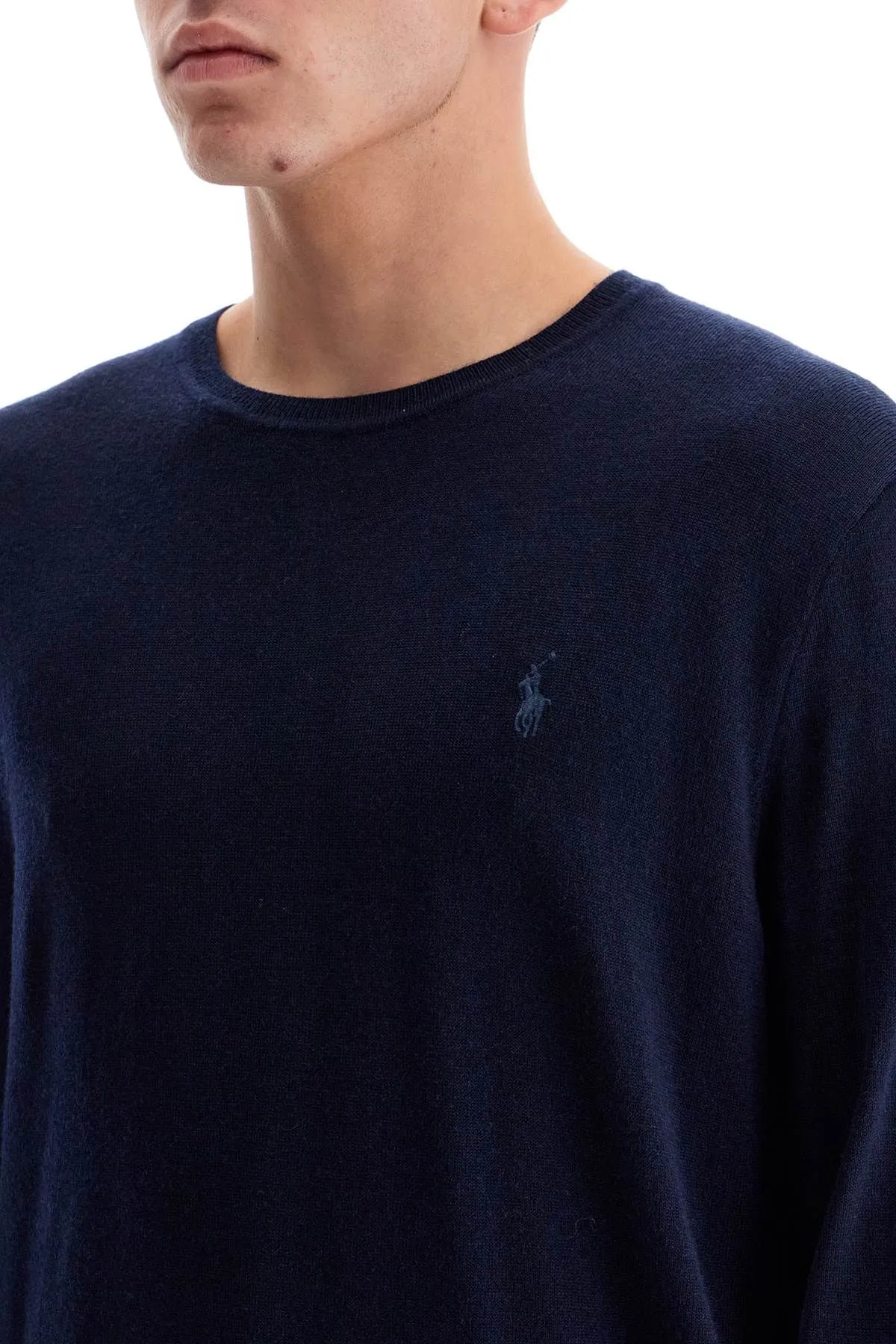 CREWNECK PULLOVER WITH EMBROIDERED