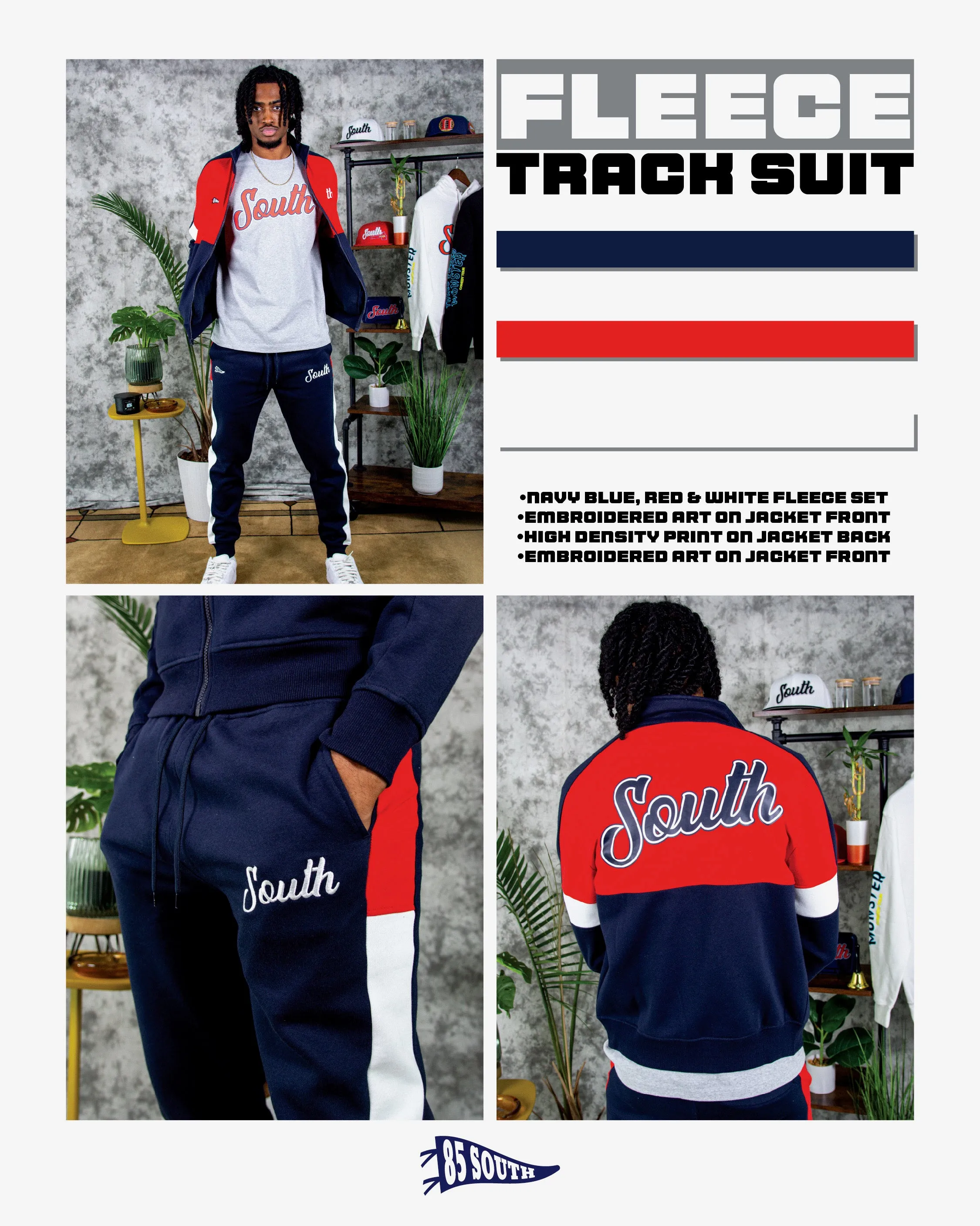 Fleece Track Pants - Braves Combo