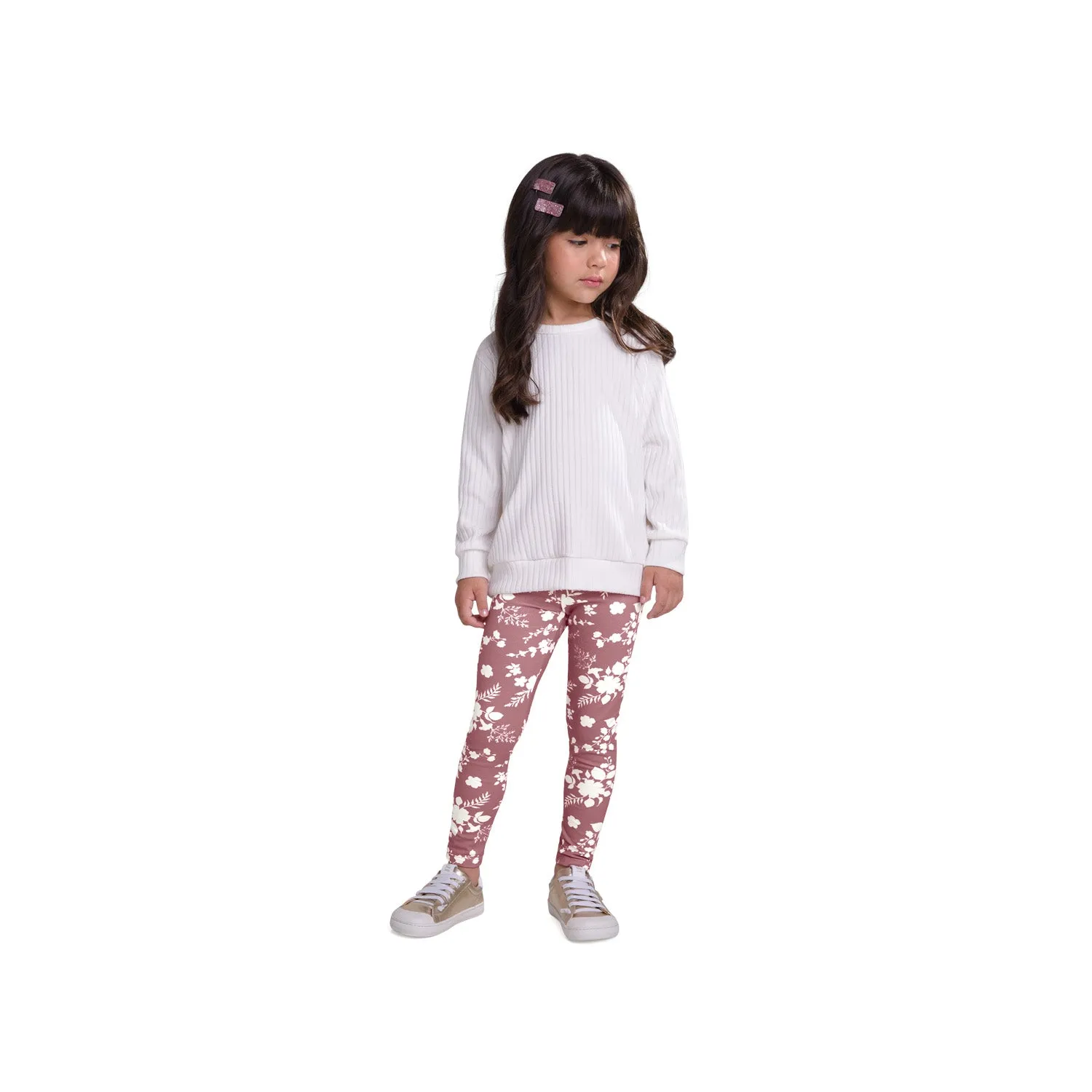 Girls Floral Leggings