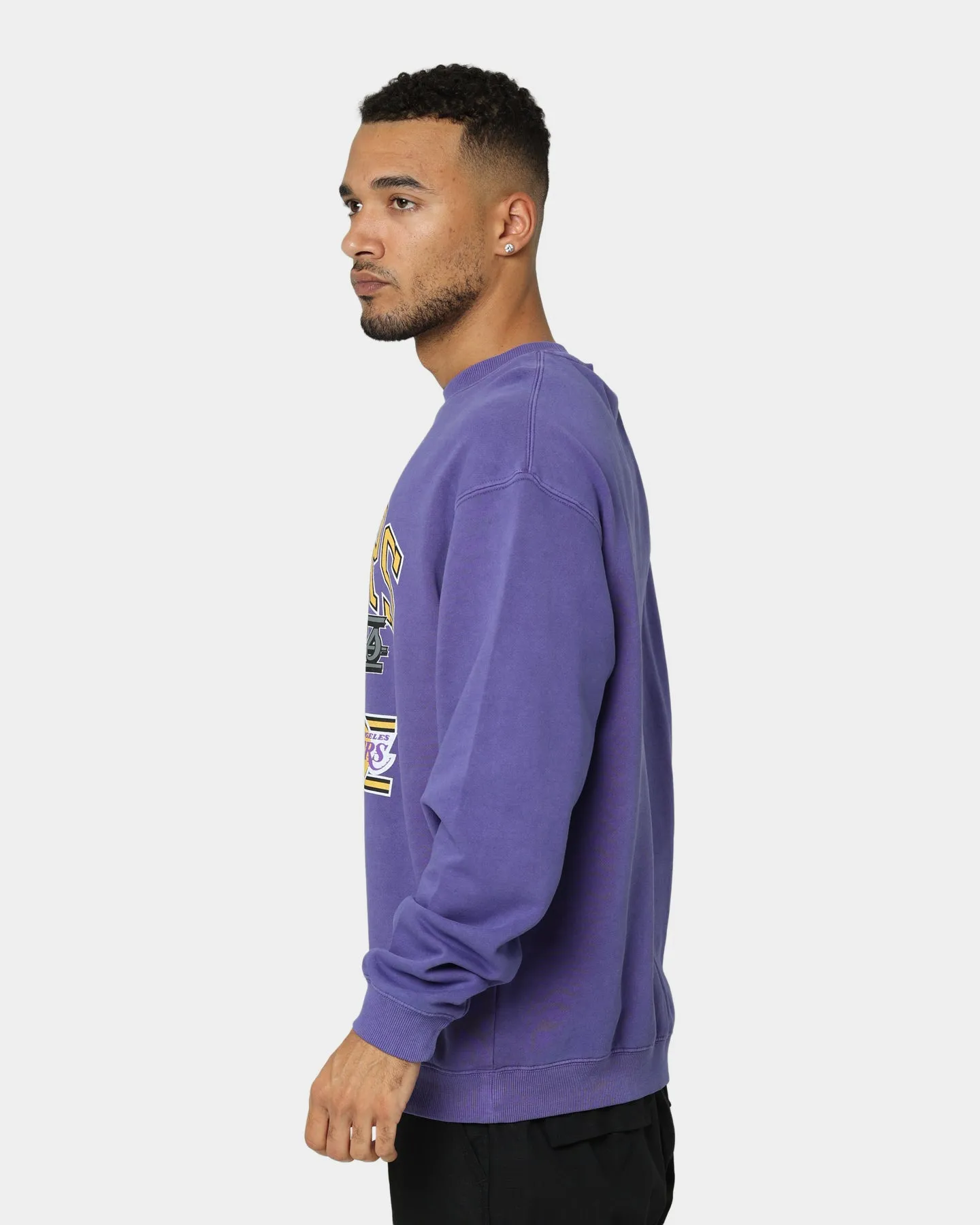 Mitchell & Ness Los Angeles Lakers Hoop Crew Crewneck Faded Purple