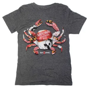 Natty Boh Can Crab (Charcoal) / Ladies V-Neck Shirt