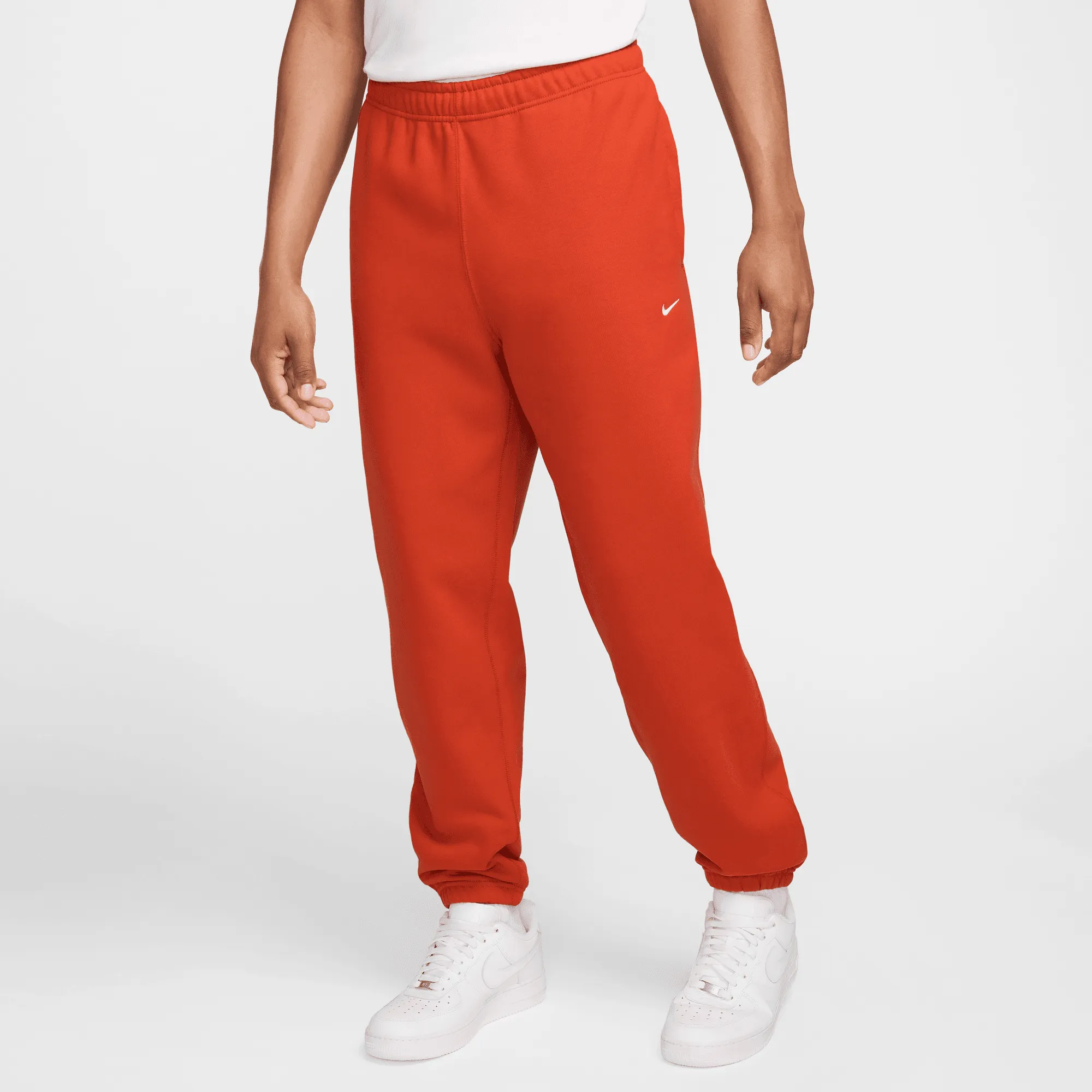 Nike Solo Swoosh Men's Red Fleece Pants