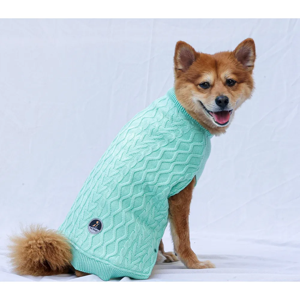 Petsnugs English Cable Knit Sweater for Dogs and Cats