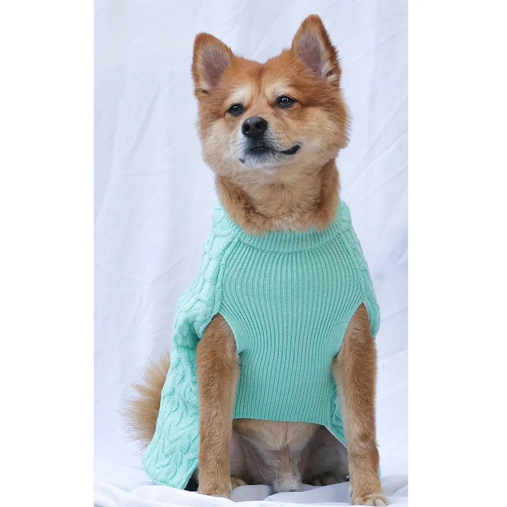 Petsnugs English Cable Knit Sweater for Dogs and Cats