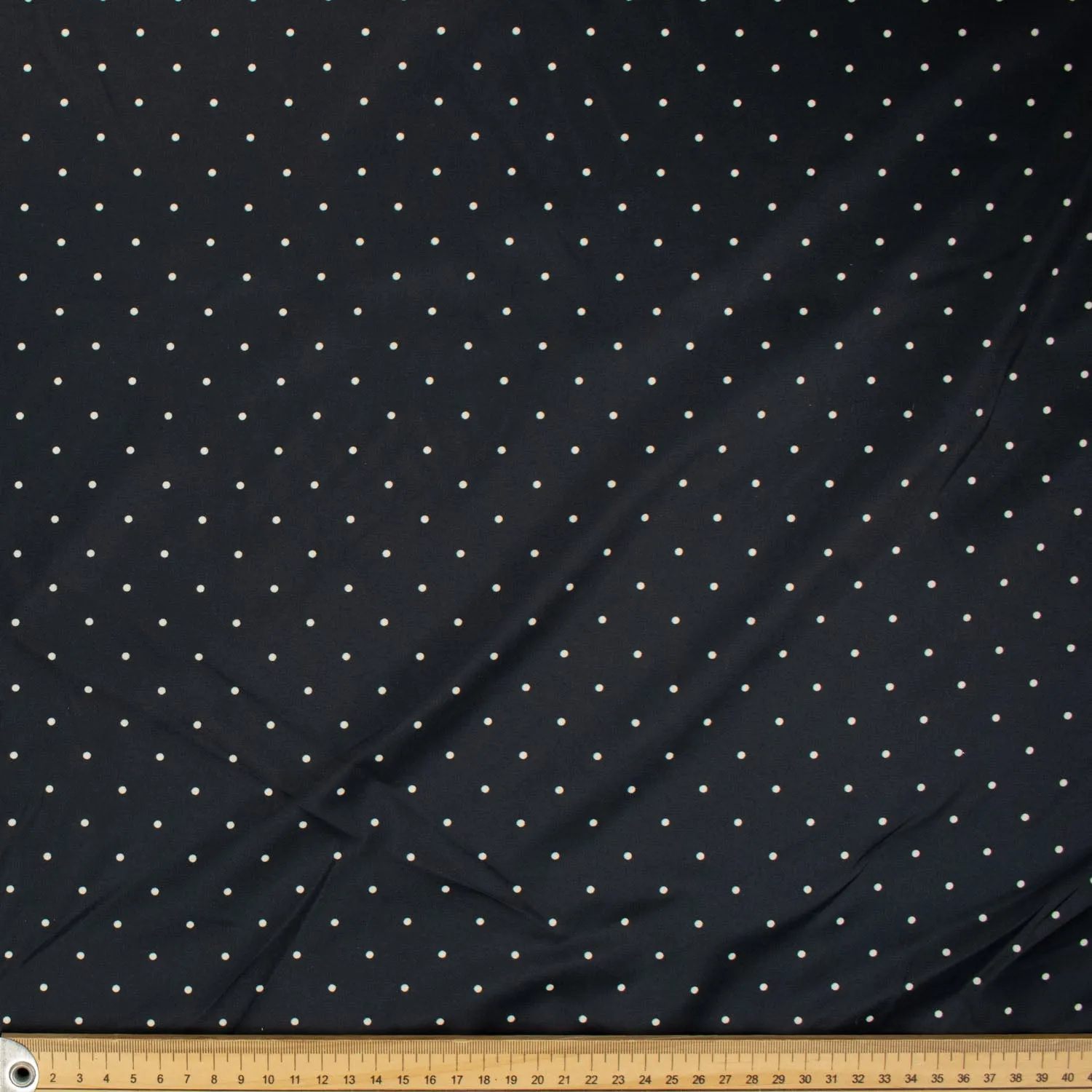 Printed Lining Design-24 Mini White Dots on Black