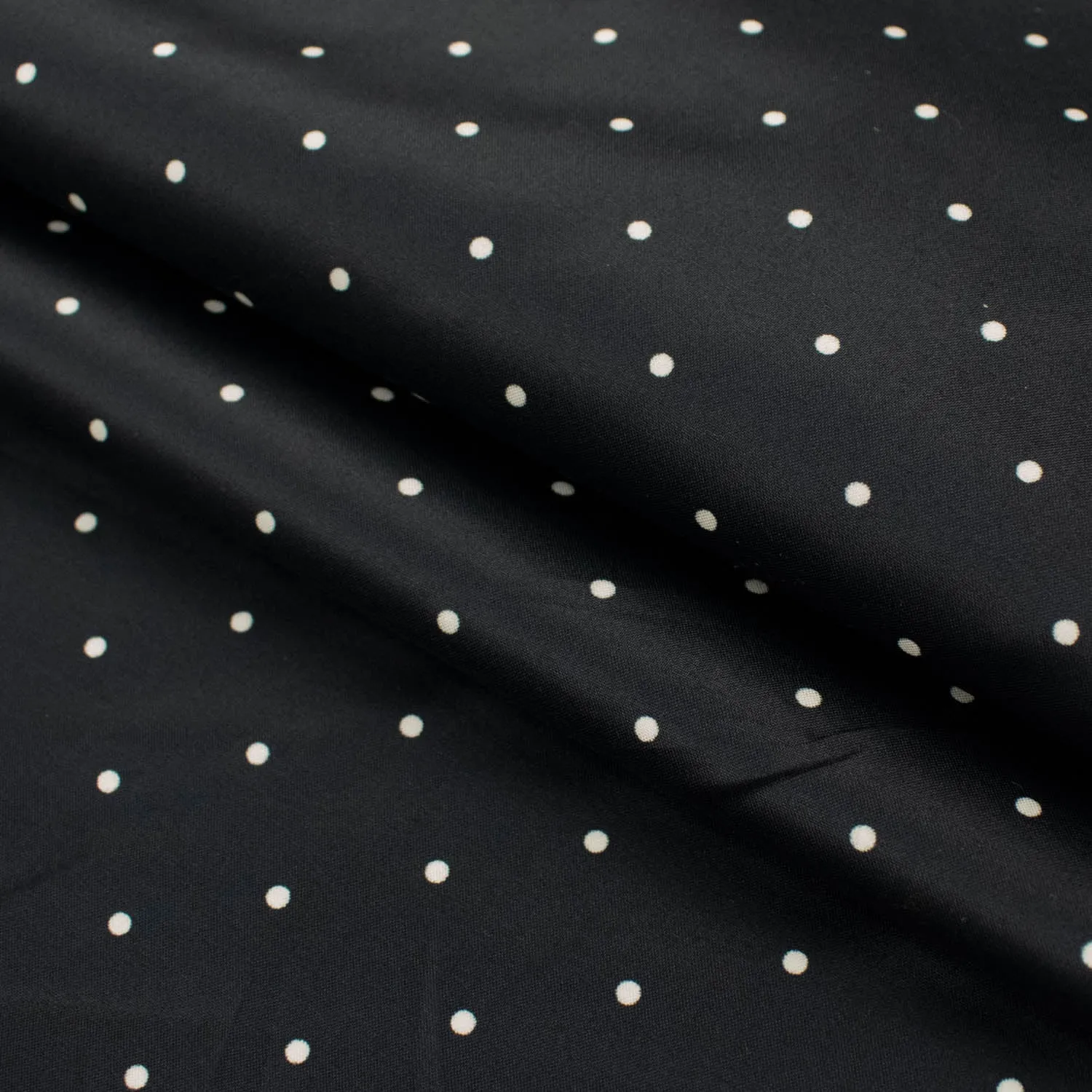 Printed Lining Design-24 Mini White Dots on Black