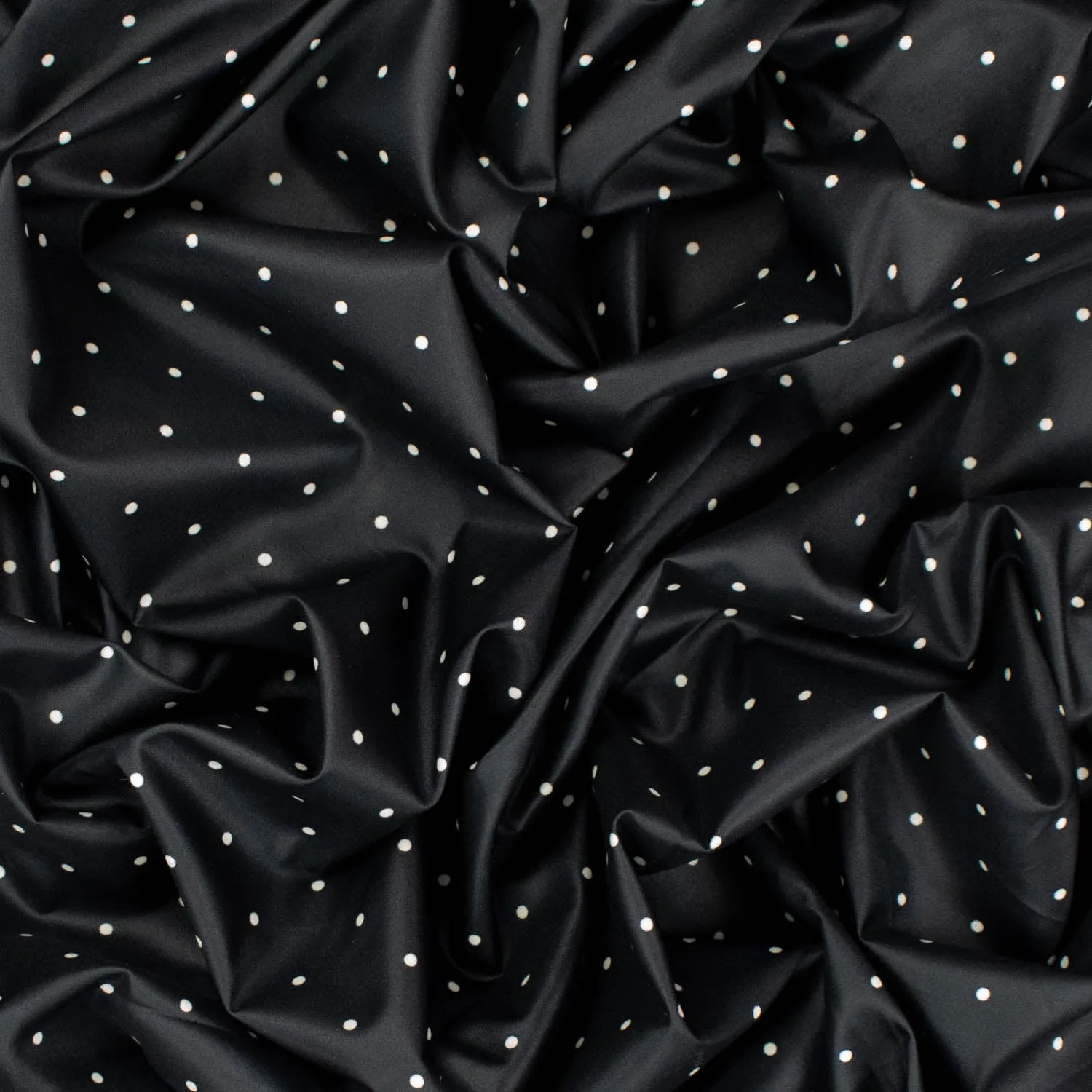 Printed Lining Design-24 Mini White Dots on Black