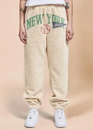 Retro fashion print fleece trousers