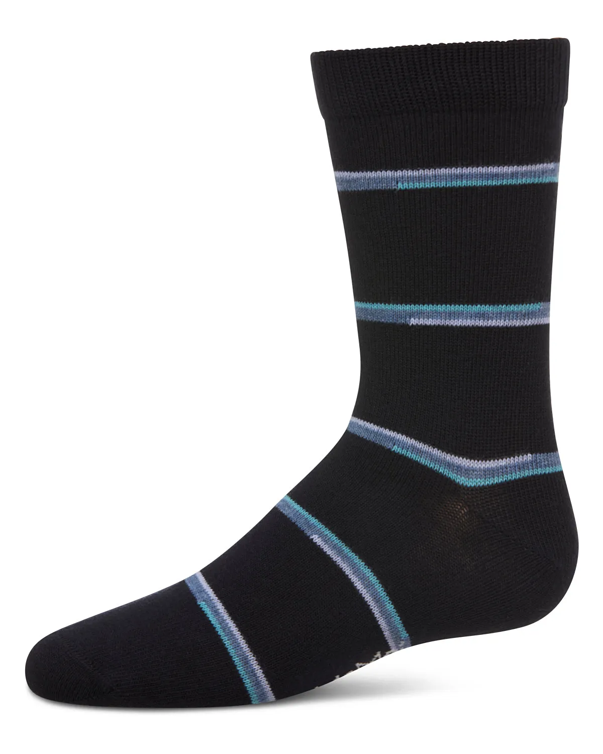 Spacedye Stripe Boys Cotton Blend Crew Sock