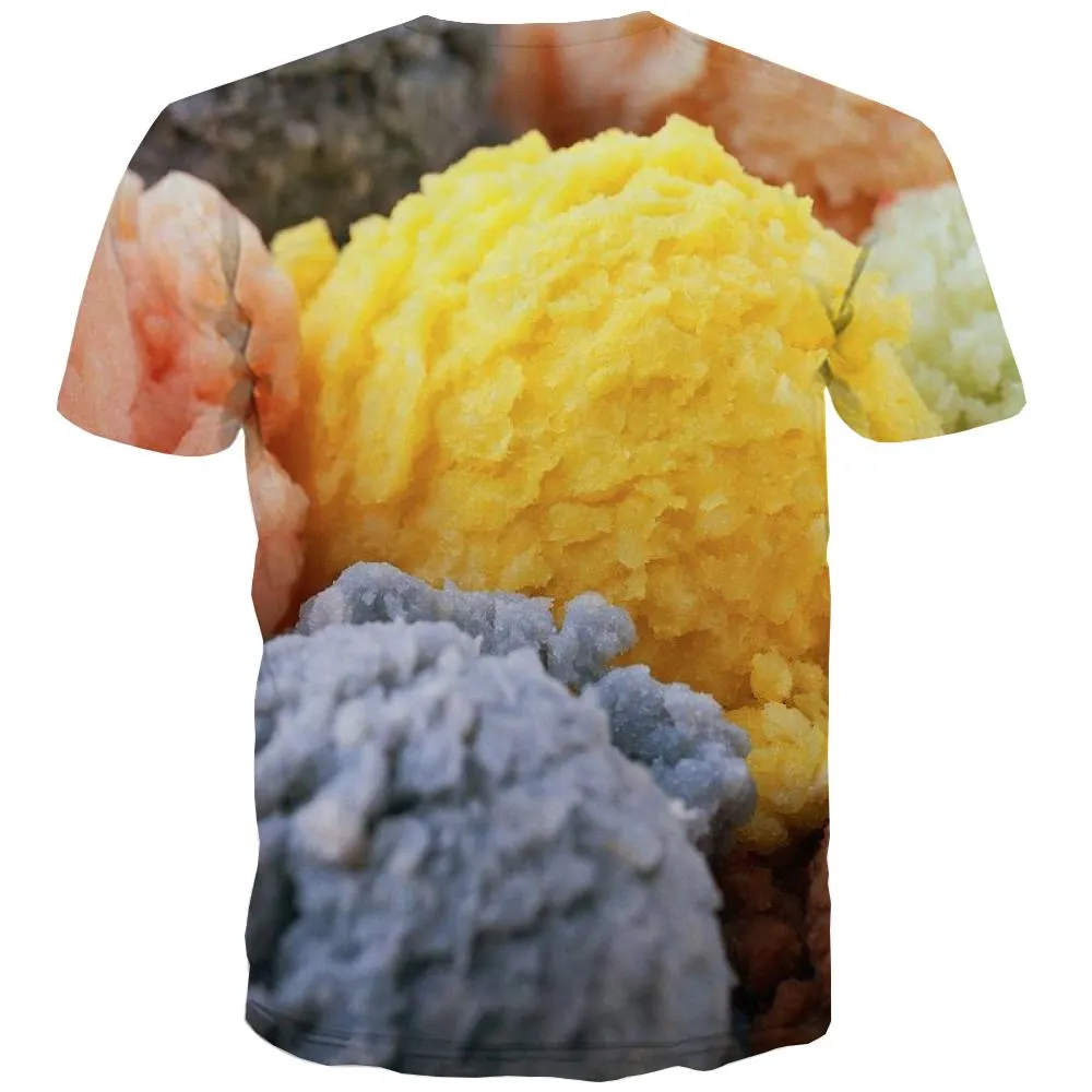 Sweet T shirts Men Gourmet Shirt Print Icecream T-shirts 3d Colourful Tshirts Novelty