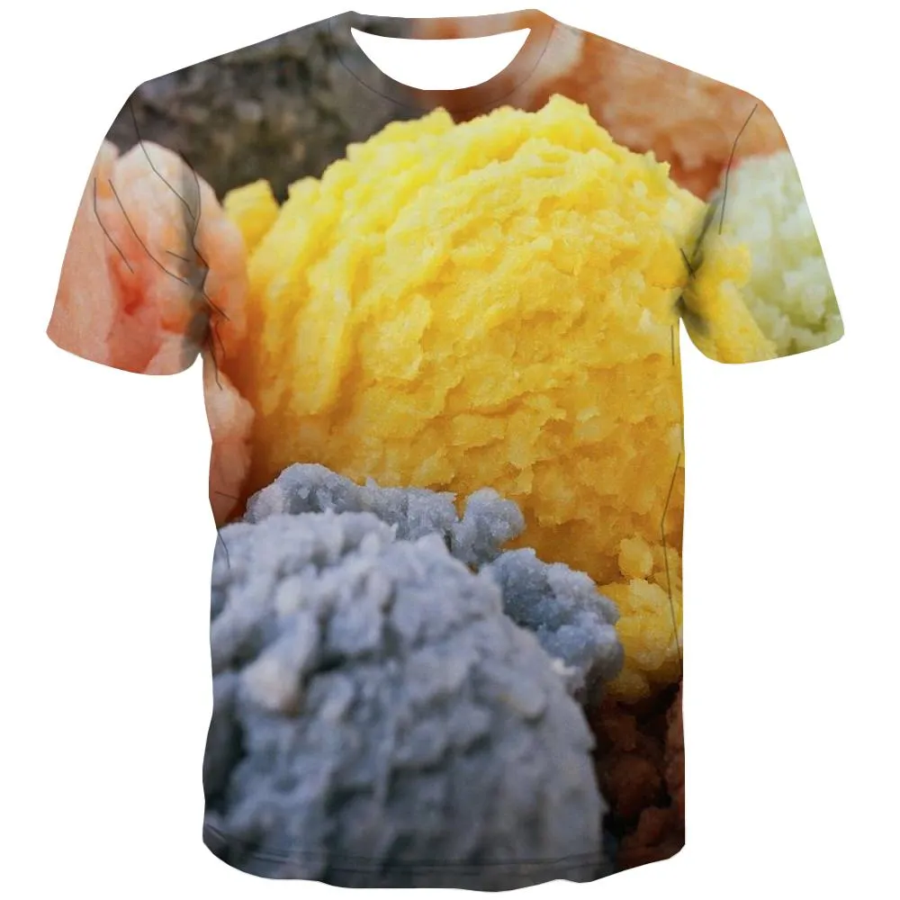 Sweet T shirts Men Gourmet Shirt Print Icecream T-shirts 3d Colourful Tshirts Novelty