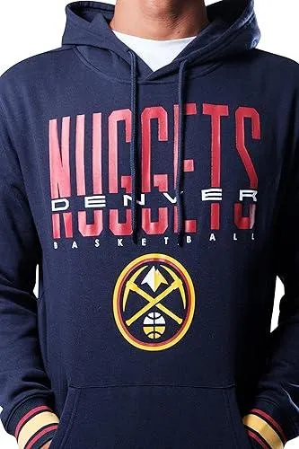 Ultra Game NBA Official Men’s Soft Fleece Hoodie Pullover Sweatshirt - Unisex, Denver Nuggets, Team Color|Denver Nuggets