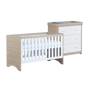 Veni Nursery Furniture Set 2 pcs - Oak & White