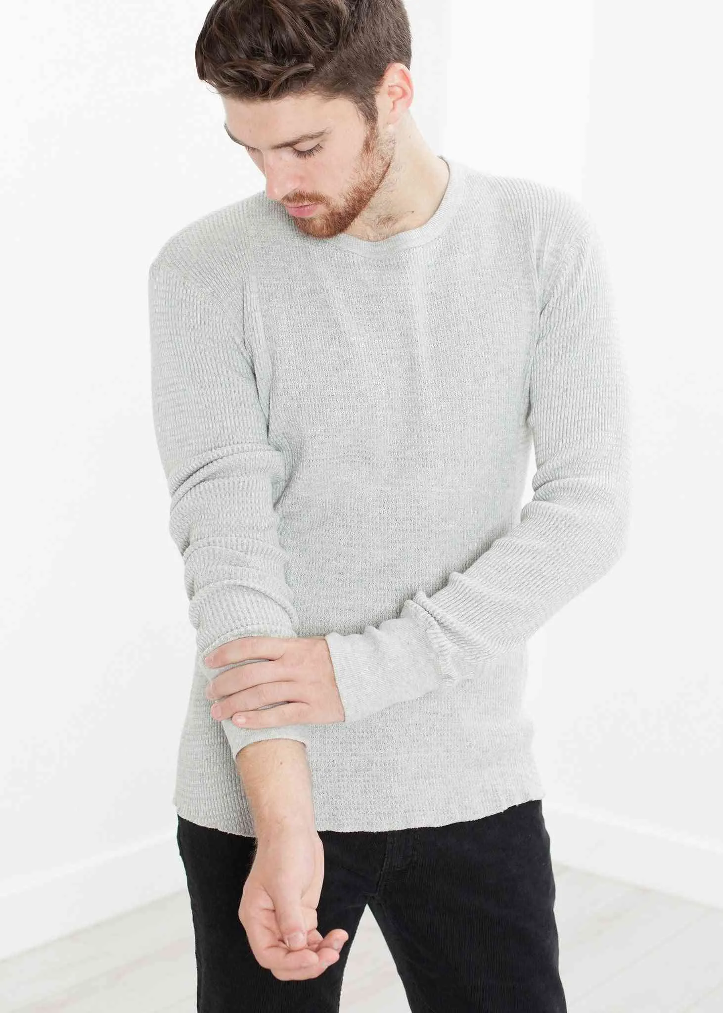 Waffle Knit Long Sleeve Tee