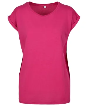 Womens extended shoulder tee | Hibiskus Pink