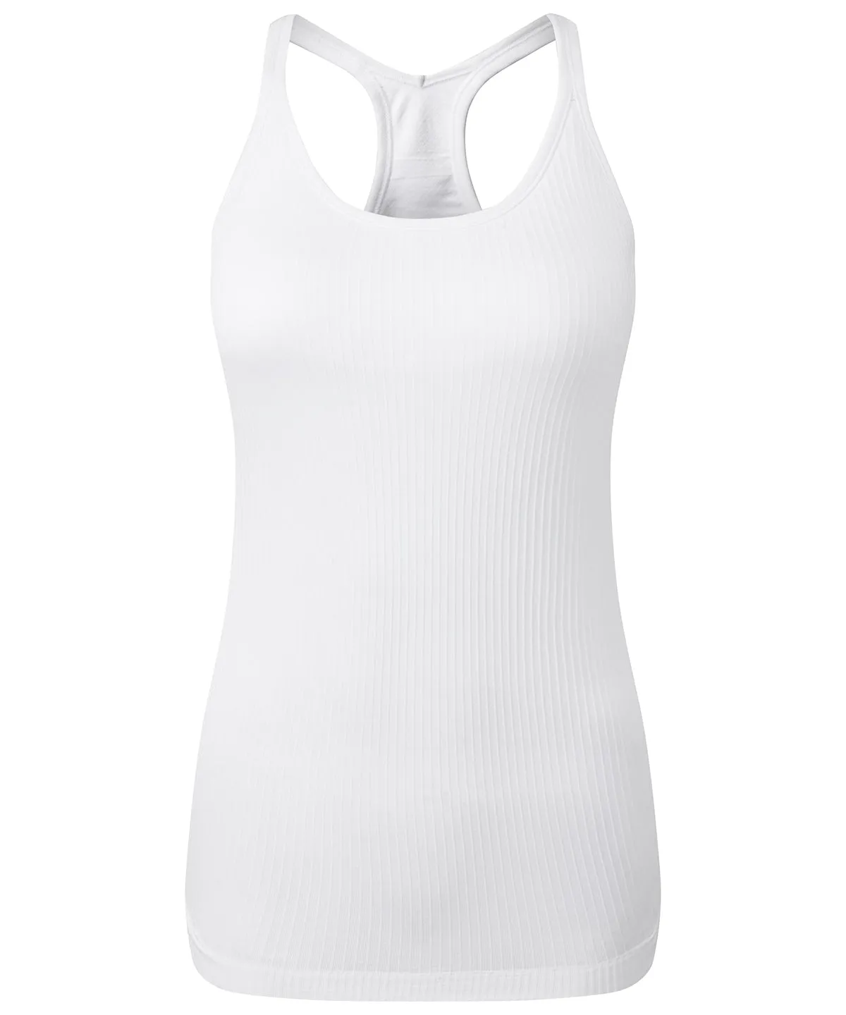 Womens TriDri® seamless 3D fit multi-sport sculpt vest with secret support | White